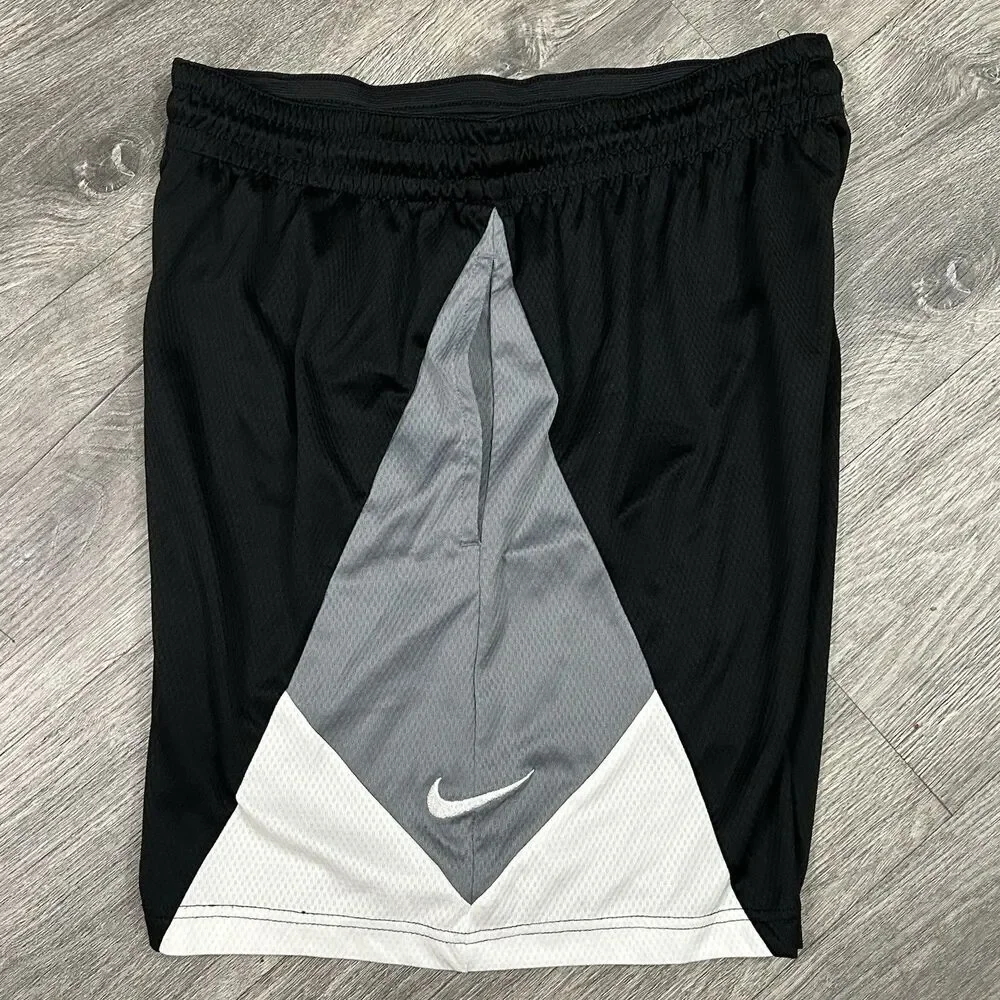 Nike Men's Dri-FIT Rival Basketball Shorts Black Grey Size Large CV1923-017 EUC